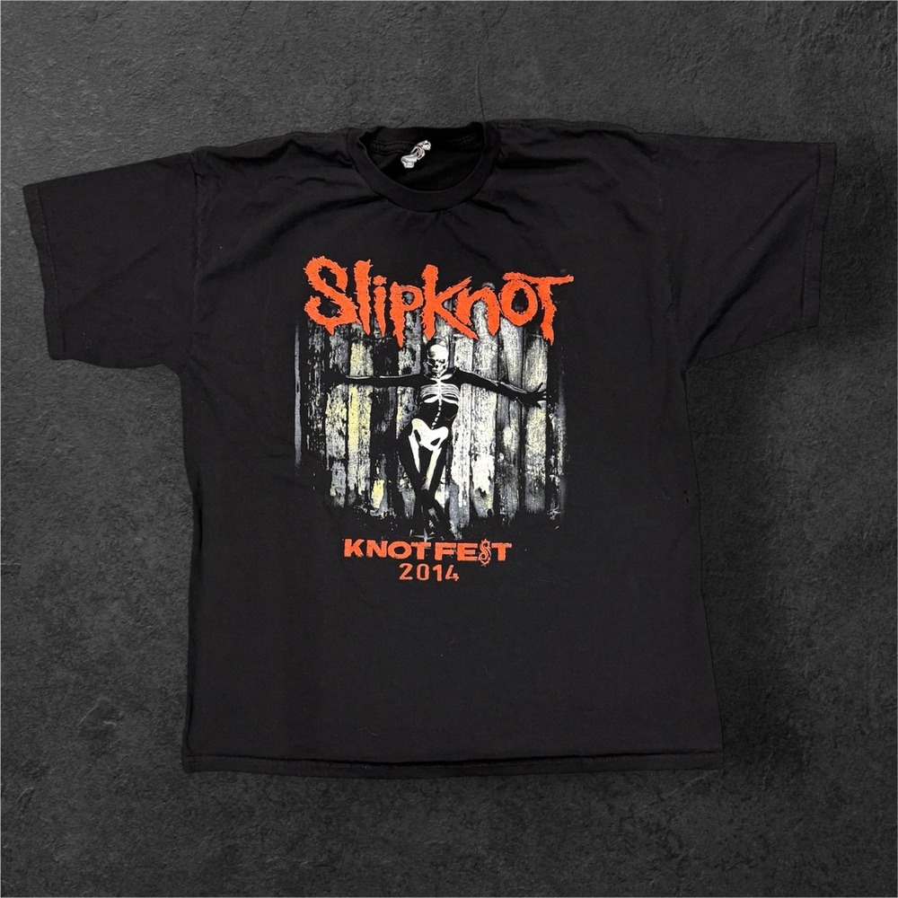 Slipknot Knotfest 2014 Concert Tour T Shirt Mens XL Black Band Tee Danzig